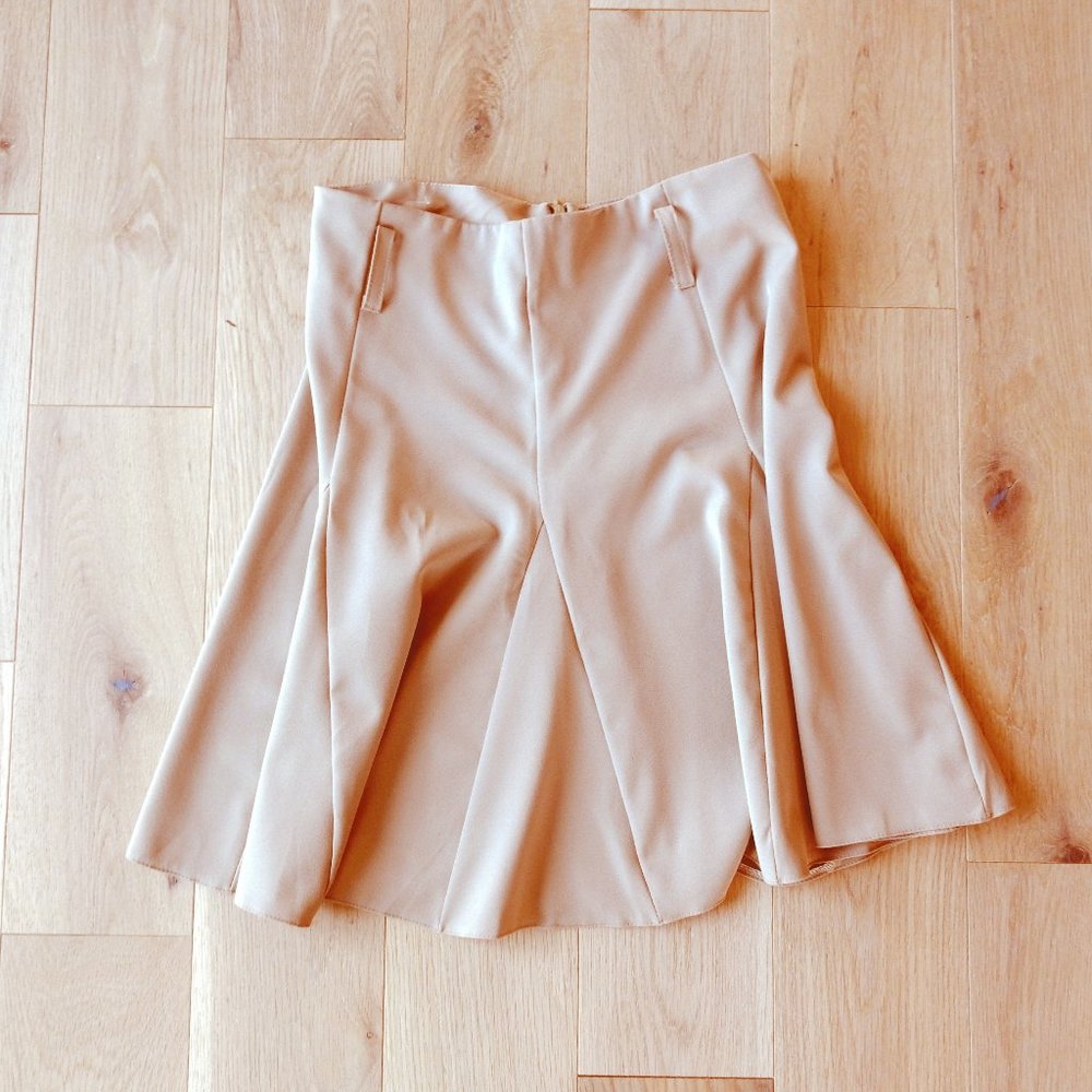 Beige midi skirt